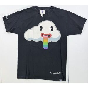 Kidrobot Rainbow Cloud T Shirt Friends With‎ You Black Graphic Tee Small